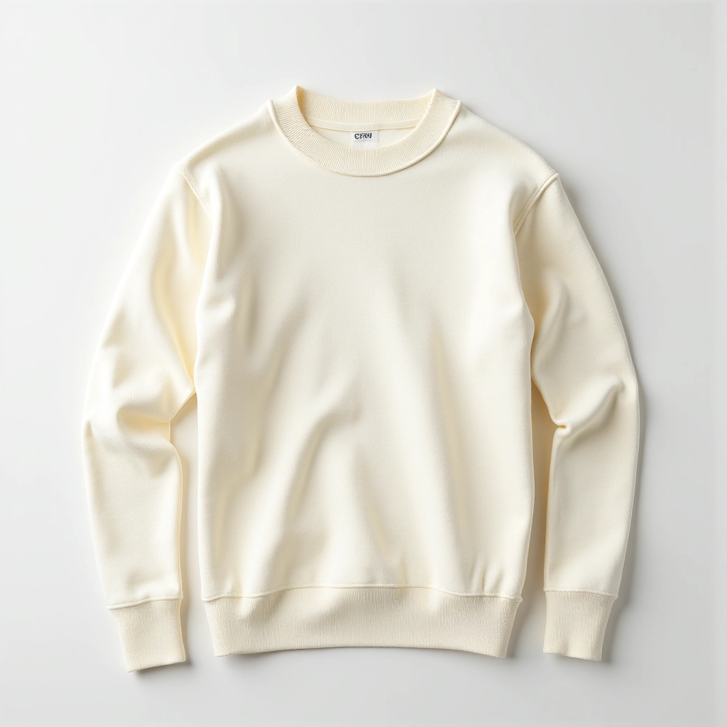 Merino wool base layer laid flat showing full crew neck design and form-fitting silhouette